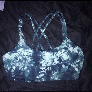 Blue tie dye lululemon sports bra